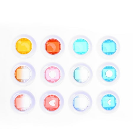 

12Pcs Colored Overlays Transparent Color Universal Film Plastic Sheets Correction Gel Light Color Filters for Mini8/8+/7s/kt/9