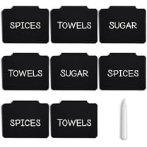 VIPGLOA PRODUCTS Plastic Basket Bin Removable Label Clip with 1 White Chalk Markers, 8 Label