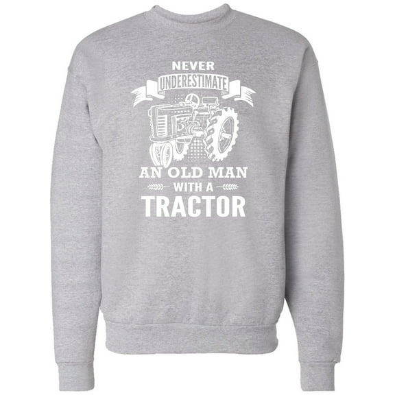 Inktastic Old Man Tractor Adult Sweatshirt