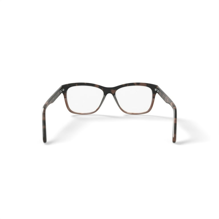 Flower Women's Square Eyeglasses, FLR6010, Lucy, Brown, 52