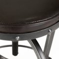 thumbnail image 6 of Boston 27.5" Bonded Leather Swivel Iron Bar Stool, Brown, 6 of 7