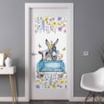 thumbnail image 2 of Blue Truck Cow Window Privacy Film, Animals Spring Floral Butterfly Farmhouse Static Cling UV Sun Blocking Tint Film Heat Control Windows Films for Bedroom Bathroom, Window Stickers 35.4"x78.7", 2 of 7