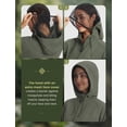 thumbnail image 3 of BALEAF Women's Sun Jackets No Insert Lightweight Hiking Hoodie UPF 50+ Workout Mosquito Clothes Long Sleeve UV with 2 Pockets Army Green S, 3 of 7