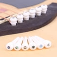 thumbnail image 2 of Pasadores de puente de guitarra acústica con 1 pieza de sillín y tuerca de puente, Pasadores de puente de plástico natural - Marfil, 2 of 8