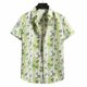 thumbnail image 2 of Blusa informal de manga corta con botones y estampado de playa para hombre Pompotops  oipoqjl48591, 2 of 4