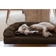 thumbnail image 5 of Furhaven Cama ortopédica para perros grandes con refuerzos extraíbles y funda lavable, para perros de hasta 125 libras - Sofá de felpa y gamuza - Espresso, Jumbo Plus/XXL, 5 of 5