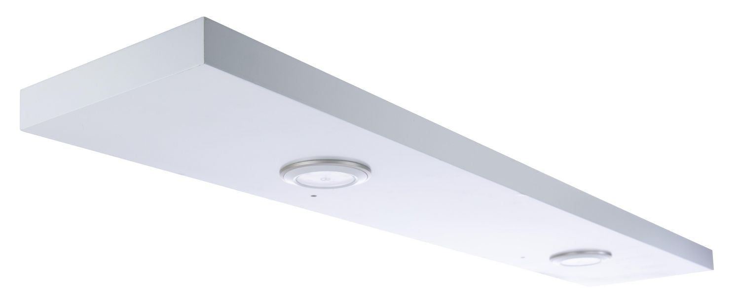 kieragrace Stockholm Aberg Floating Shelf w/ LED Light – White, 48-Inch, Matte Finish