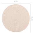 thumbnail image 2 of REGALWOVEN Farmhouse Placemats Set of 4 Cotton Rope Round Placemats for Dining Table Decor Indoor Outdoor Khaki 12*12in, 2 of 7