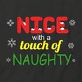 thumbnail image 2 of A Touch Of Naughty T-Shirt | Christmas Holiday Black Tee Gift, 2 of 5