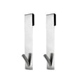 thumbnail image 1 of Bewildely Paquete de 2 ganchos para puerta de ducha de acero inoxidable, portátil, desmontable, a prueba de arañazos, anticorrosivo, resistente, gancho Accesorios de baño Plata 17.8 cm Bewildely HA065237-03, 1 of 6