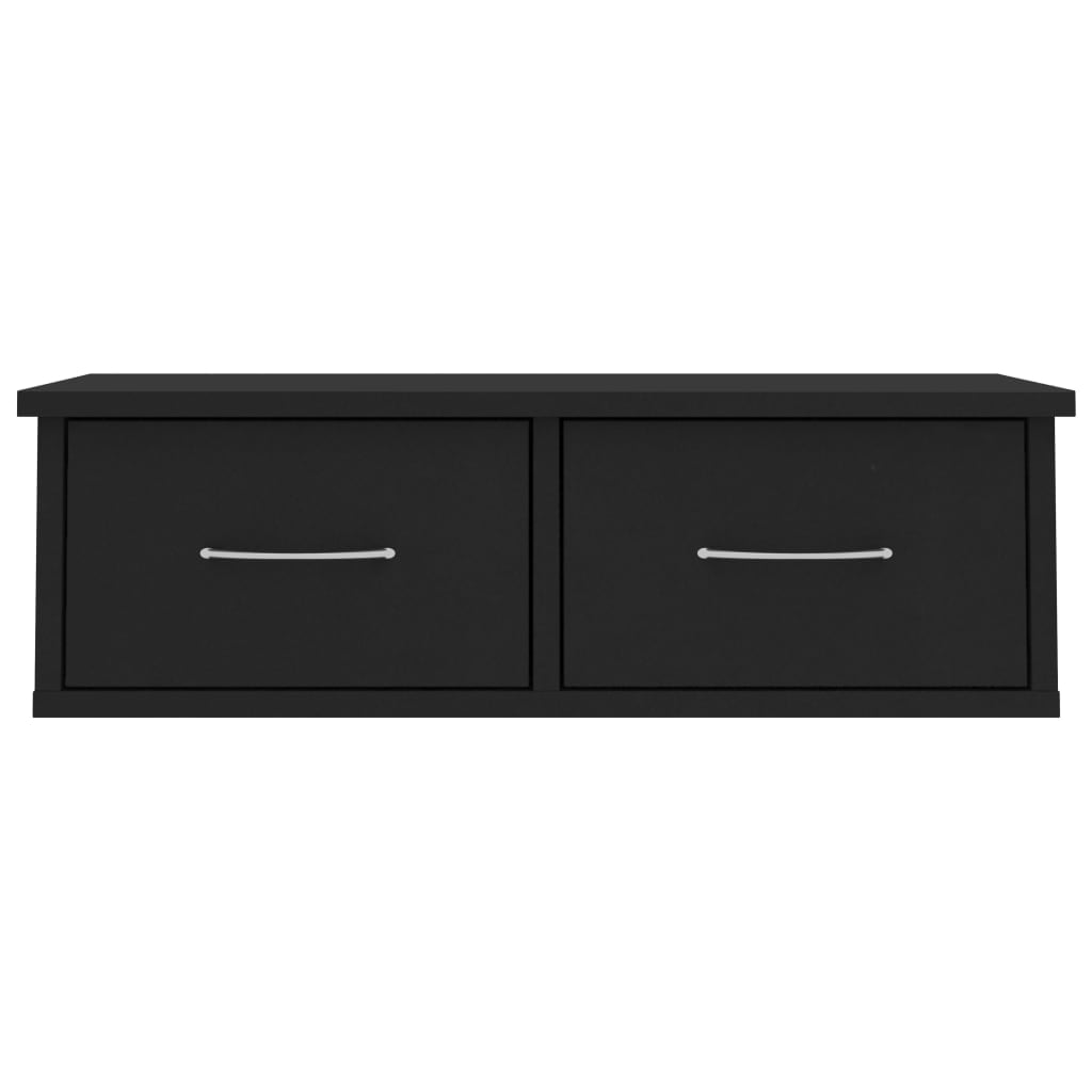 Kepooman Modern Display Shelf, Wall Mounted Shelf for Home, Display Storage Unit with 2 Drawers, Black Kepooman Modern Display Shelf, Wall Mounted Shelf for Home, Display Storage Unit with 2 Drawers, Black