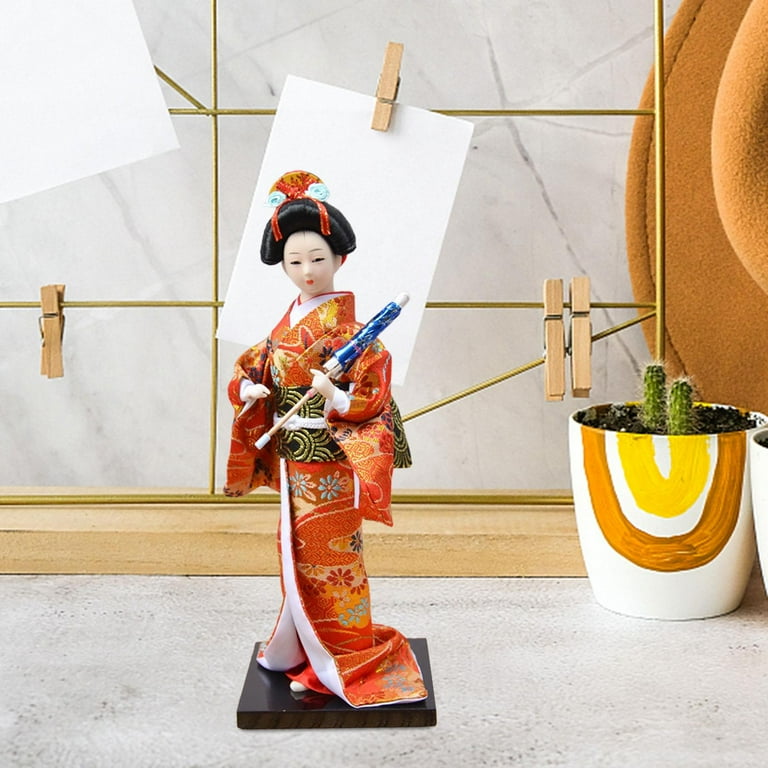 Ethnic Japanese Geisha Dolls Oriental Doll Figurine Statuette