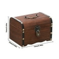 thumbnail image 2 of Toys for Kids 3+ Wooden Piggy Bank Safe Money Box Savings with Lock Wood Carving Handmade Legendary Treasure Chest, 2 of 12