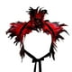 thumbnail image 1 of Chal de plumas para fiesta de Halloween, bufanda, cuello gótico para mujer, poncho, capa rojo, 1 of 9