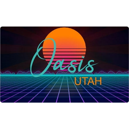 

Oasis Utah 4 X 2.25-Inch Fridge Magnet Retro Neon Design