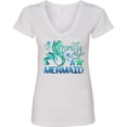 thumbnail image 3 of Inktastic Secretly a Mermaid Women's V-Neck T-Shirt, 3 of 5