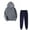 Dark Gray, variant on hoksml Women's Two Piece Outfits Matching Sets Crew Neck Hoodies Long Sleeve Solid Pullover Sweatshirt Tops and Wide Leg Pants Tracksuit Lounge Sets