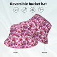 thumbnail image 5 of Daiia Orchids Flowers Pattern Bucket Hat - Trendy Cotton Sun Hat for Beach, Golf, Fishing - Fun Outdoor Vacation Boonie for Men and Women, 5 of 9