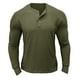 thumbnail image 2 of Blusas y camisas de manga larga y cuello redondo para hombre, blusa básica de color liso con cuello redondo y mangas largas., 2 of 3