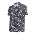 thumbnail image 2 of Xecao Daisies Flowers for Mens' Casual Short Sleeve Button-Down Polo Shirts for a Classic Golf Look, 2 of 9