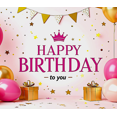 thumbnail image 3 of Pink Themed Happy Birthday Banner with Crown Element Party Decoration Backdrop for Birthday Parties Photography Props and Home Decorations, 3 of 6