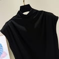 thumbnail image 6 of Sleeveless Casual Tops for Women Turtleneck Sleeveless Cotton Solid Loose Tunic Tee Shirt Tank T Shirts Basic Tee Tops, 6 of 6