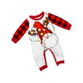 thumbnail image 2 of Onlypjs Family Matching Christmas Pajamas Set – Santa Gnome & Reindeer Lights Holiday Sleepwear for Women, Men – Red & Black Buffalo Plaid, 2 of 6