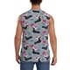 thumbnail image 4 of Balery Christmas Hat Dachshund Camisetas sin mangas para hombre, absorbe la humedad y protege contra el mal olor.-Medium, 4 of 7