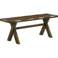 thumbnail image 2 of Small wood bench with nutmeg finish / Ideal for cozy dining areas, 2 of 3