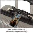 thumbnail image 3 of Square 2Pack PU Leather Christmas Elk Cruise Luggage Tag with Privacy Cover and Name ID Tag for Travel Handbags Backpacks Luggage Tags, 3 of 6