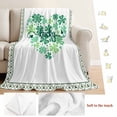 thumbnail image 5 of St Patrick's Day Blanket Soft Cozy Warm Throw Blanket for Couch, Plush Fuzzy Flannel Fleece Blankets for Sofa, Watercolor Lucky Shamrocks Heart Bed Blankets Lightweight Gifts for Women, 30"x40", 5 of 9