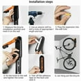 thumbnail image 4 of Bike Rack, Wall Mounted Bike Rack with Rubber Coating, for 2 Bikes, Indoor and Outdoor Bike Wall Mounts, 4 of 4