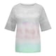 thumbnail image 5 of Fiudx Tops para Mujer Blusas Informales con Estampado de Manga Corta y Cuello Redondo de Verano para Mujer a La Moda, 5 of 6