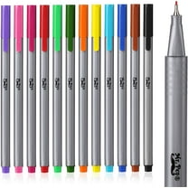 Mr. Pen Fineliner Pens Pack with Portable Case, Fine, 0.4mm, Assorted Ink Color, 12 Count