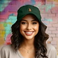 thumbnail image 3 of Dalix Capybara Cap Embroidered Dad Baseball Hat Cotton Adjustable Womens in Dark Green, 3 of 5