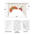 thumbnail image 5 of Tomato Carrot Swag Valances for Windows, Small Curtains Drapes, Watercolor Vegetable Modern Art Kitchen Window Curtains Over Sink Rod Pocket Window Treatment Valance for Bedroom/Bathroom 56"x36", 5 of 5