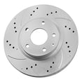 thumbnail image 6 of Aurogenix - Front Brake Kit for 2014-2018 Mazda 6 2.5L Drilled and Slotted Disc Brake Rotors Ceramic Brakes Pads 2015 2016 2017 Replacement: 11.69" Inch Rotors, 6 of 8