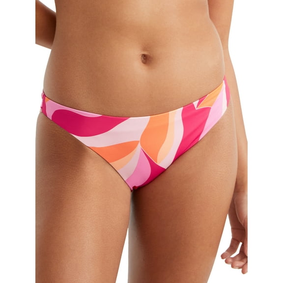 Sanctuary ISLAND PINK Shell Abstract Cinch Hipster Swim Bottom, US X-Small