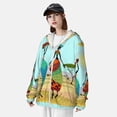 thumbnail image 3 of Balery African Women Sudadera ligera de manga larga con capucha y protección solar UPF 50+ para hombre y mujer, ideal para pesca y running-3X-Large, 3 of 7