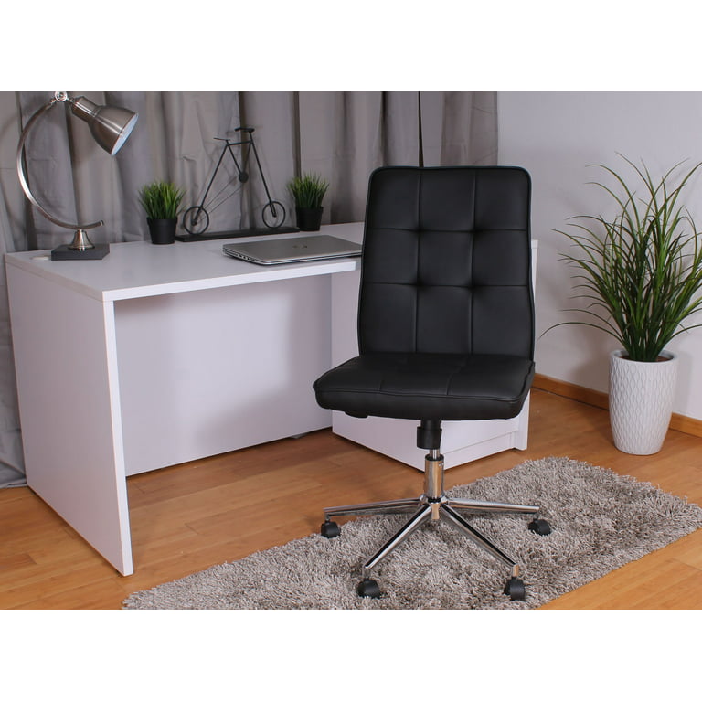 Boss Office Products Black Contemporary Ergonomic Adjustable Height Swivel  Upholstered Executive Chair in the Office Chairs department at