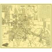 Houston Texas Street Guide - Kelsen 1913 - 26.44 x 23 - Glossy Satin Paper