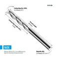 thumbnail image 2 of 10pcs 1/8\" Carbide Double Flute Spiral Upcut Shank End Mill CNC Router Bits 17mm, 2 of 8