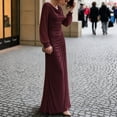 thumbnail image 4 of Shihyeh Women's Elegant Pleated Long Sleeve Flowy Evening Dress, Solid Color Chic Gown, Soft Stretchy Party Dress, 4 of 7