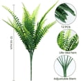 thumbnail image 3 of Zukuco 12PCS Artificial Plants Outdoor, Faux Boston Fern for Planter, UV Resistant Fake Greenery Stems for Indoor Outside Patio Front Porch Home Decor, 3 of 6