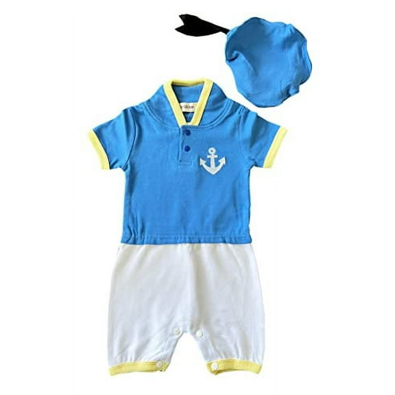 StylesILove Baby Boy Donald Duck Inspired Costume Romper and Hat (6-12 Months)