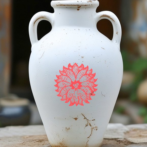 Hytrove Calcomanías Para Cerámica Duraderas Con Patrón Floral Para Proyectos Artísticos Y Artesanales