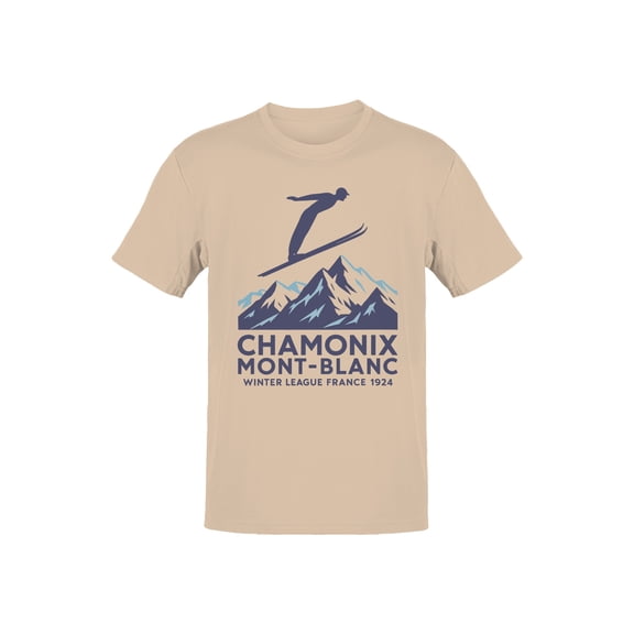 Chamonix Mont-Blanc Ski 1924 Graphic Men's T-shirt