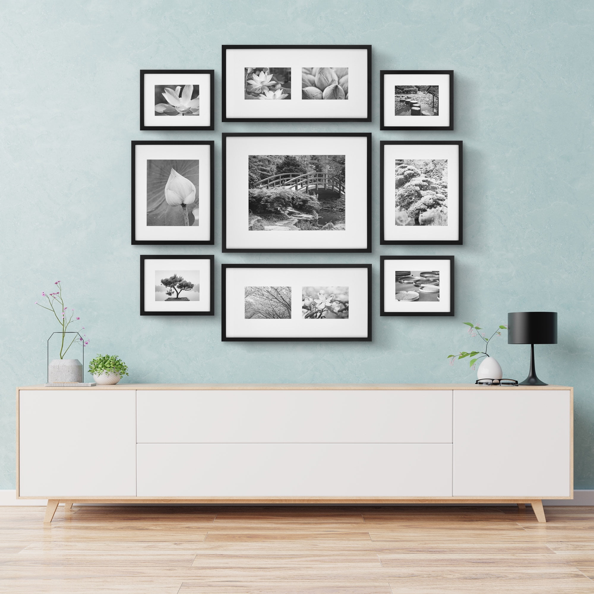  White Picture Frame Set - 8 pcs Gallery Wall Set of