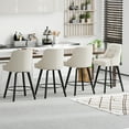 thumbnail image 6 of Zimtown Modern Swivel Barstools with Back, 26" Counter Height Bar Stools Kitchen Island Dining Chairs Set of 1, Beige, 6 of 8