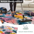 thumbnail image 5 of Palm Leaves Outdoor Rug 5x8 Ft - Reversible Patio Rug Outdoor Camping Rugs, Colorful Tropical Plant Summer Flower Washable Indoor Outdoor Area Rugs, Non-Slip Outdoor Carpet Runner for Deck/Porch, 5 of 8